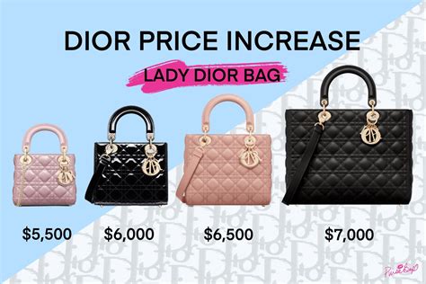 lady dior price in france|christian Dior bag price list.